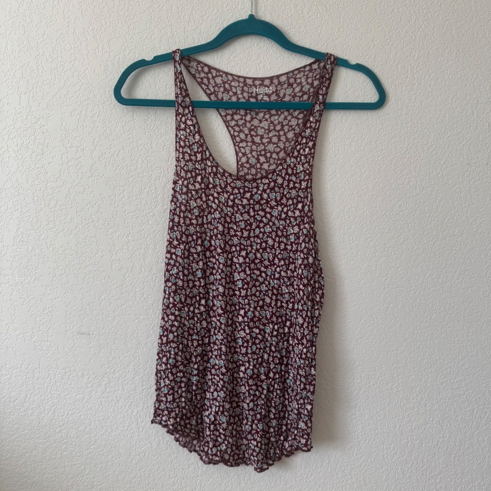 Mudd Floral Tank Top - Pink and White